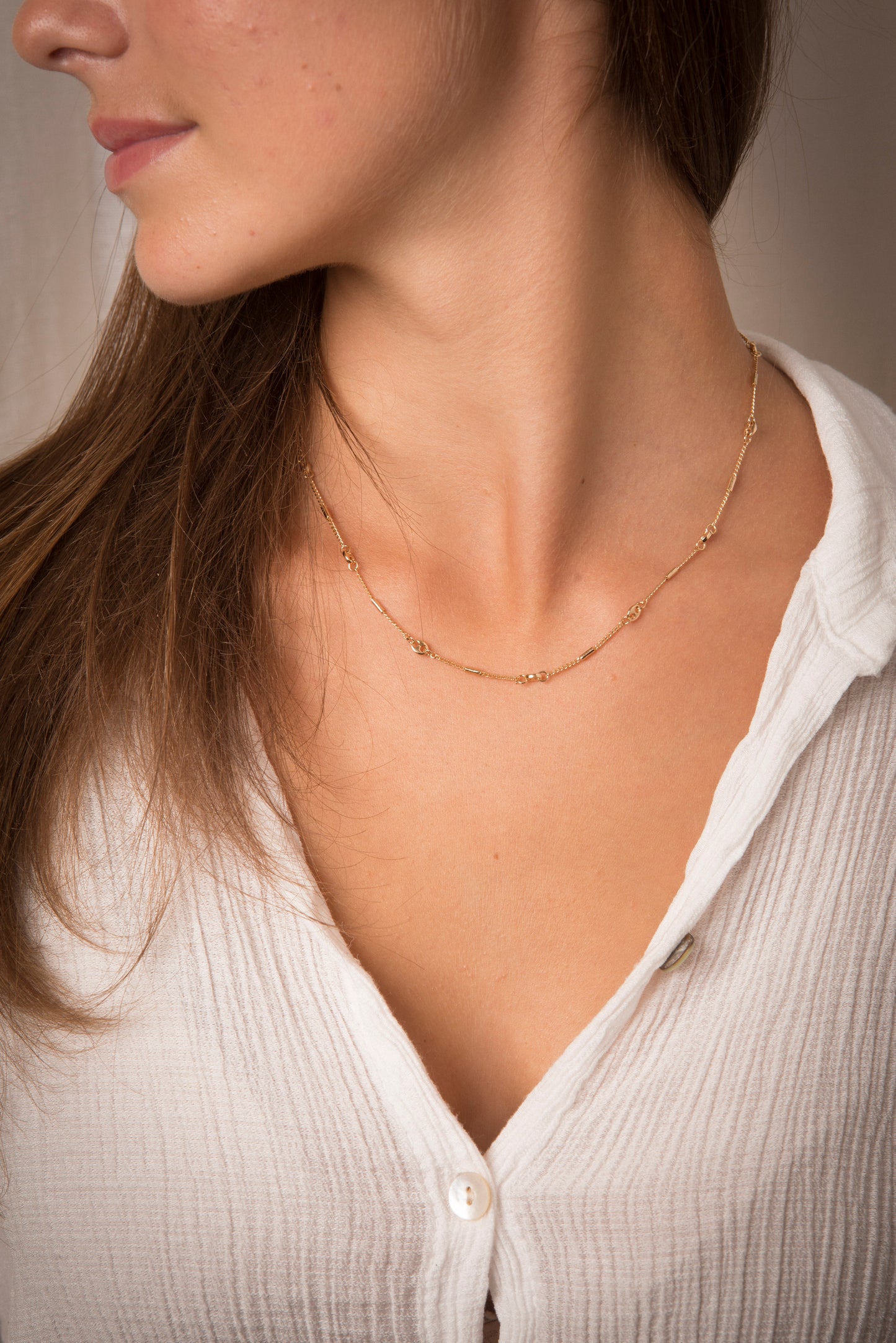 collier maille grain de café