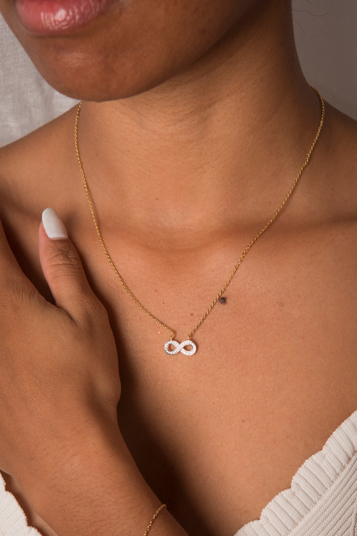 collier infini plaqué or