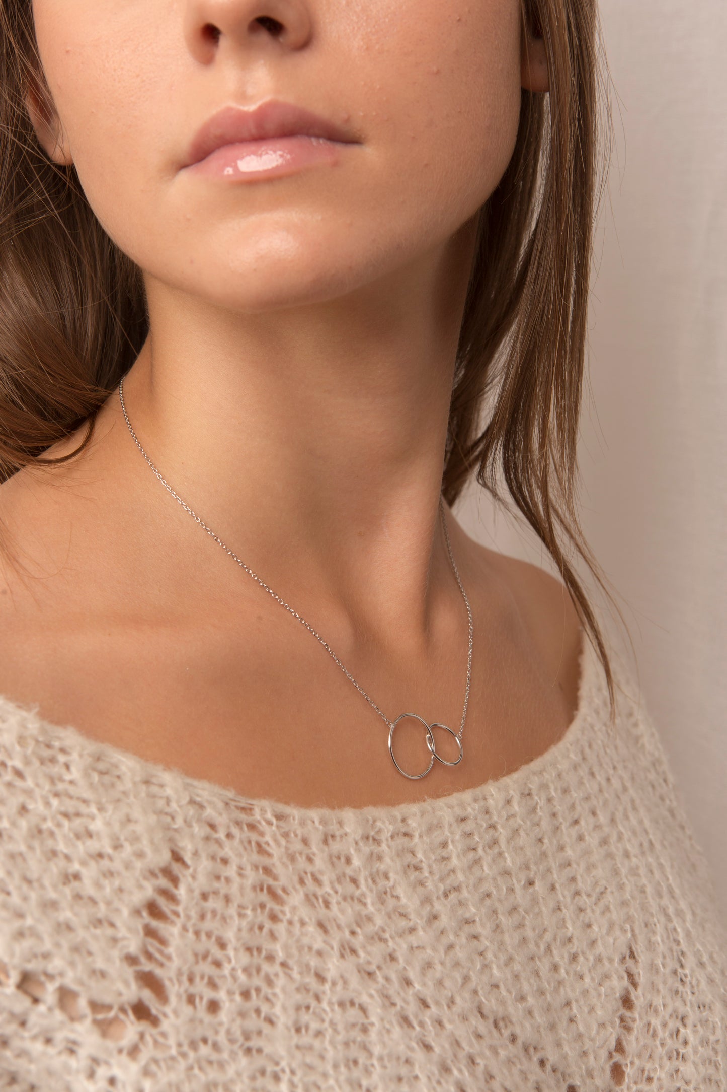 collier argent pendentif cercle