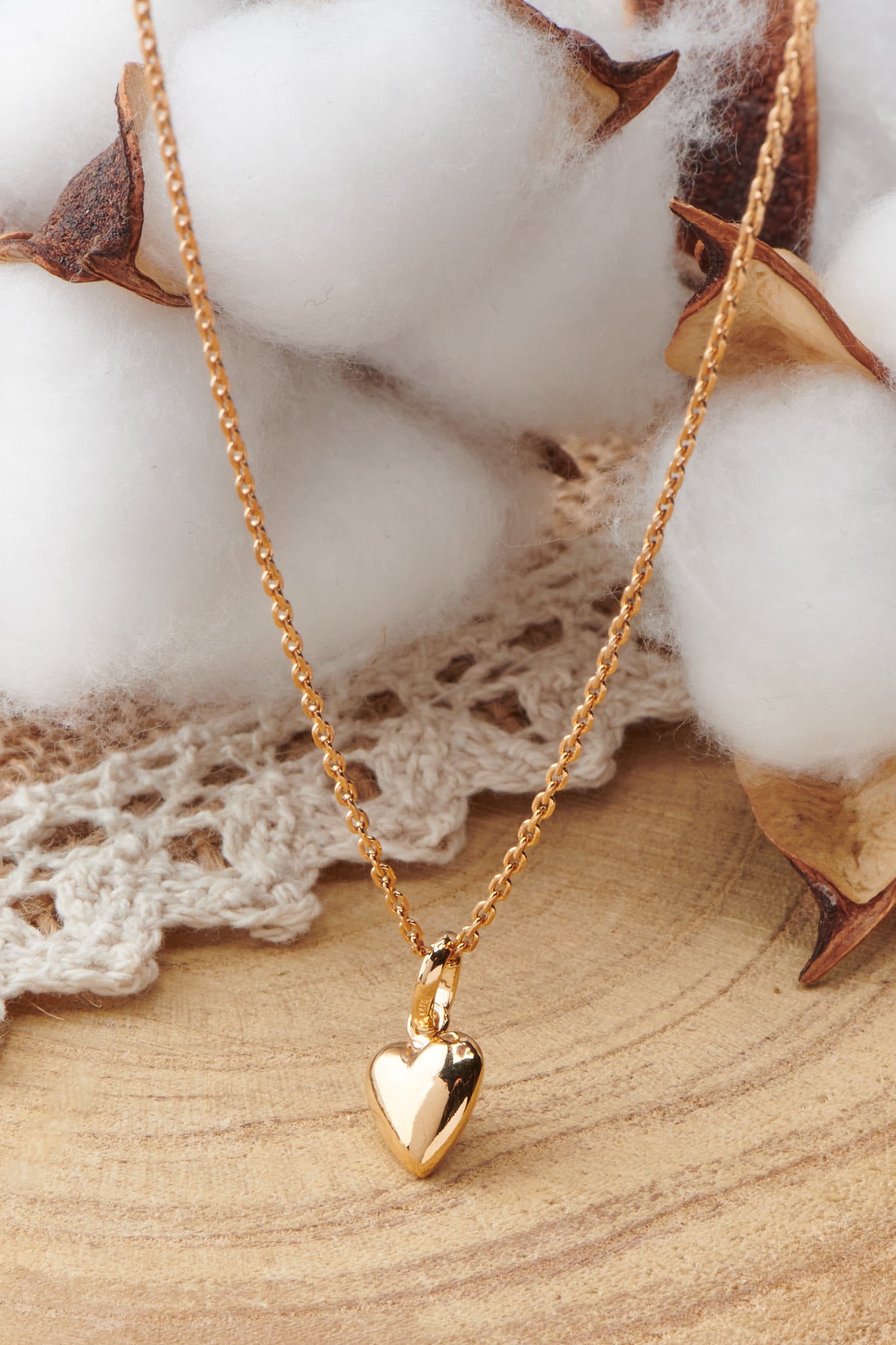 collier pendentif coeur bombé