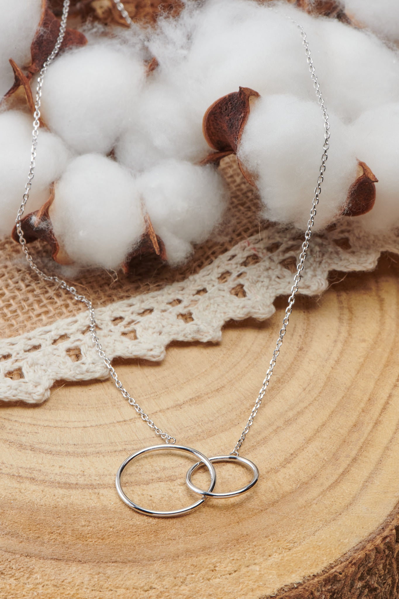 collier argent pendentif cercle