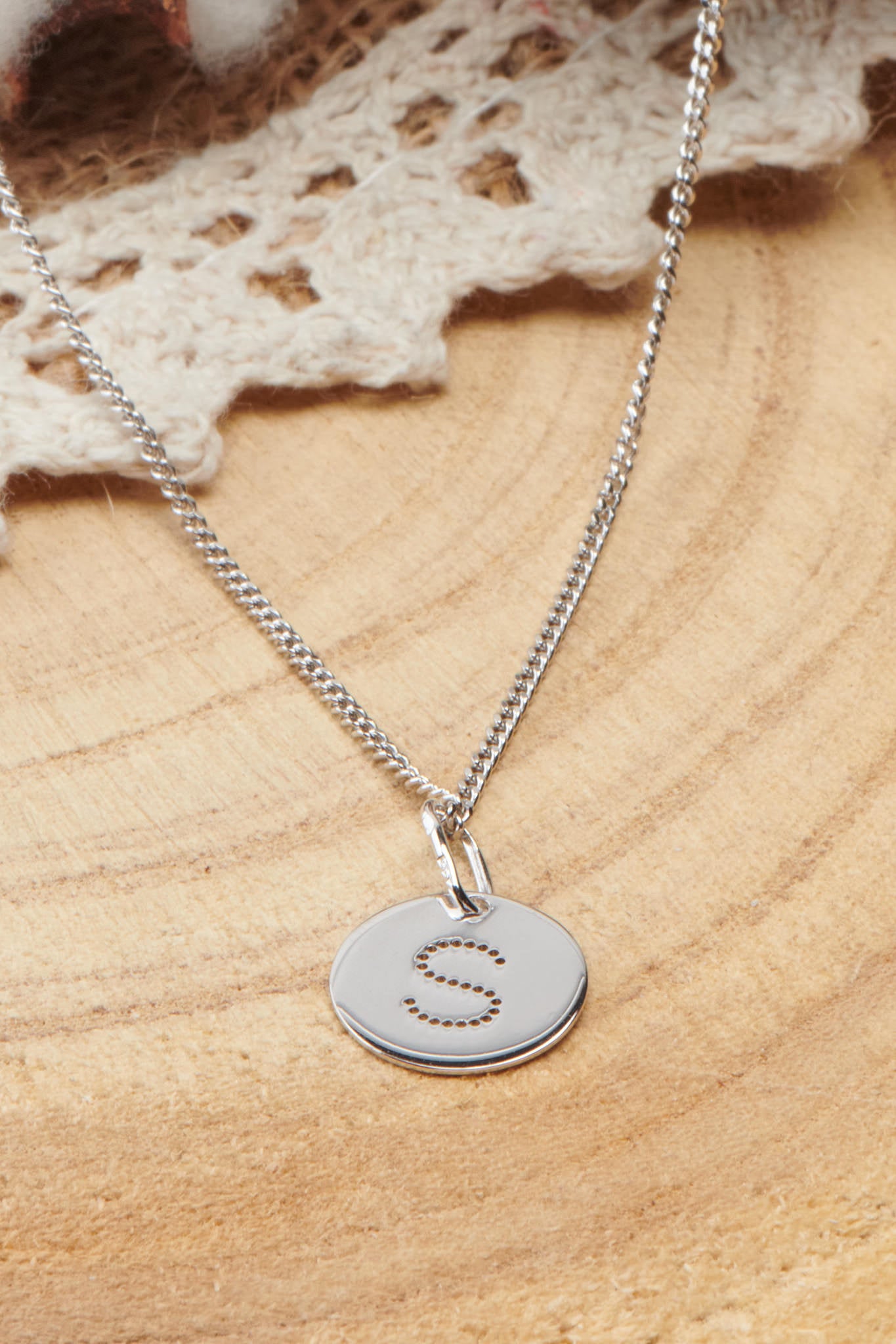 collier argent lettre S
