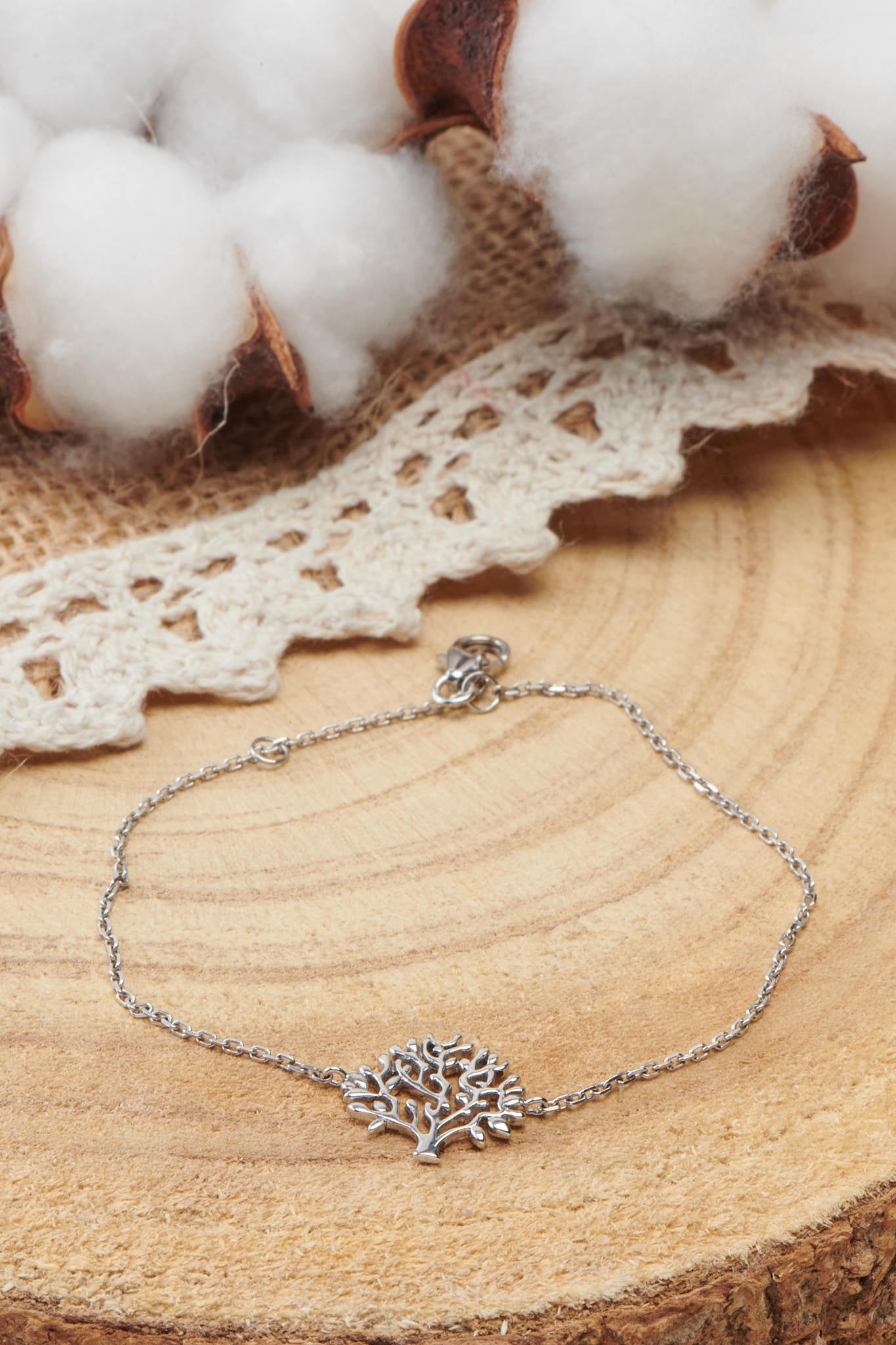 Bracelet en argent Motif arbre de vie