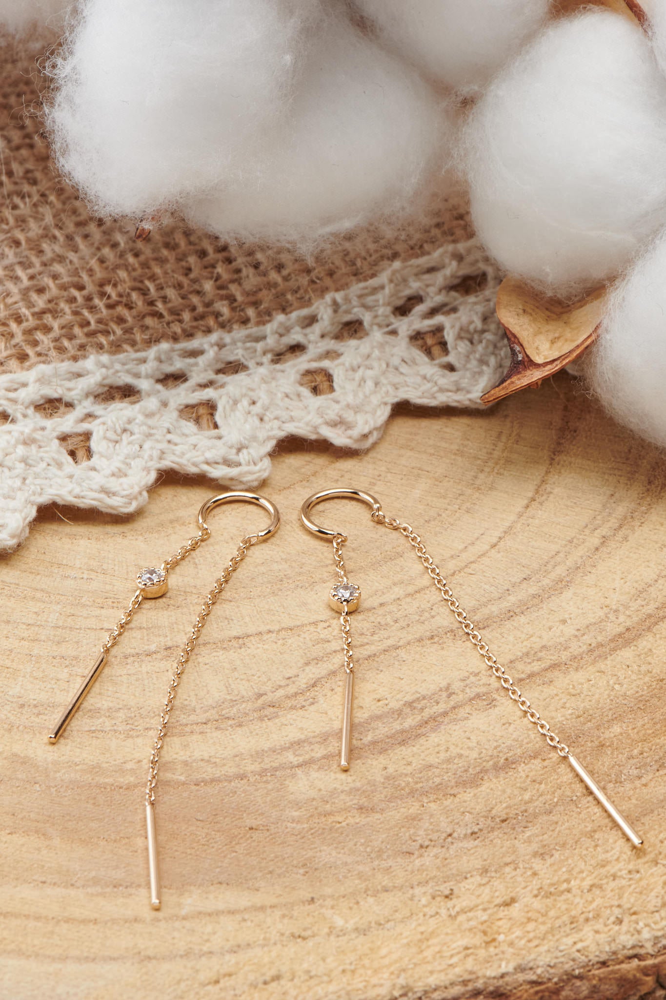 Boucles d'oreilles pendantes Lina