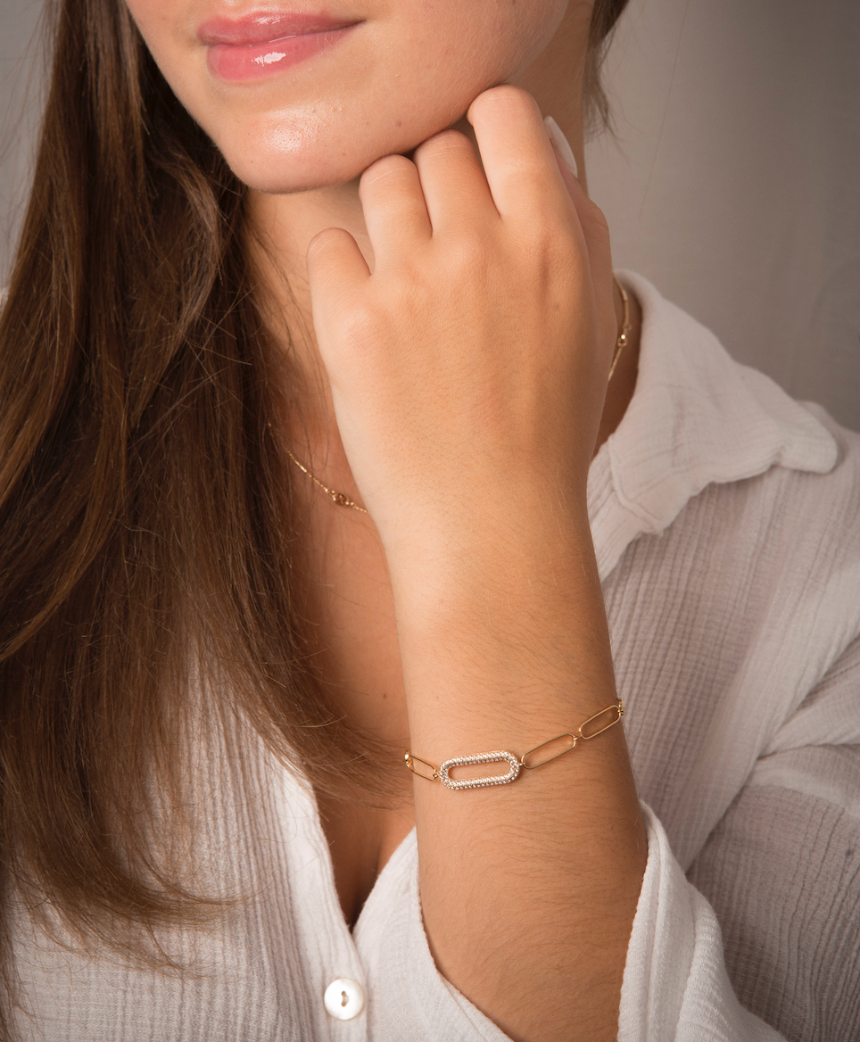 Bracelet en plaqué or 18 carats