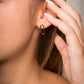 boucles plaqué or allongées