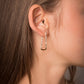 boucle d'oreilles en plaqué or froissée