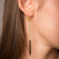 boucle d'oreille pendante en plaqué or 