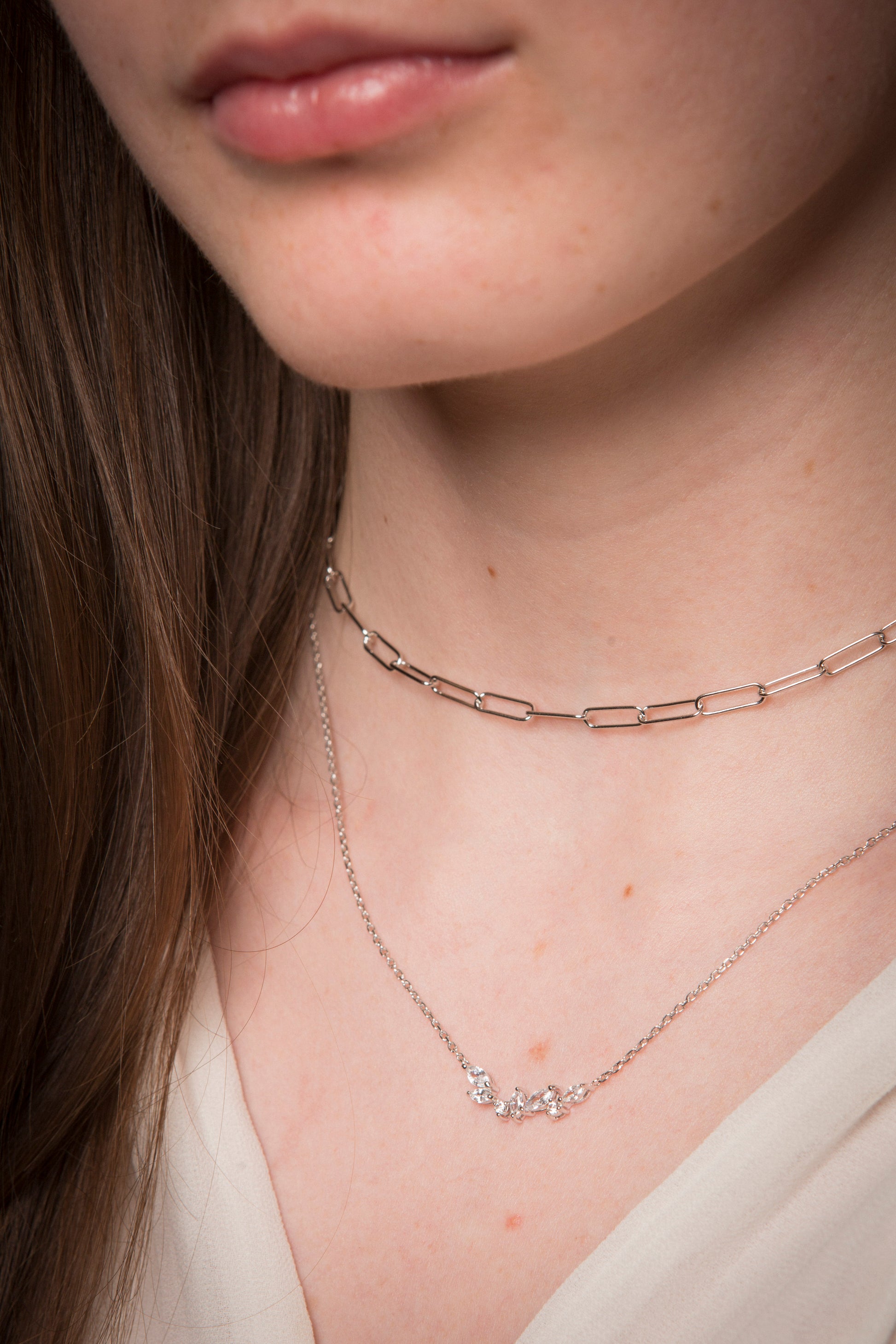 collier argent grosse maille