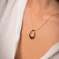 collier plaqué or motif oval