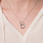 collier en argent avec anneaux carrés