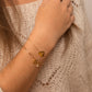 bracelet en plaqué or avec charms cadenas 