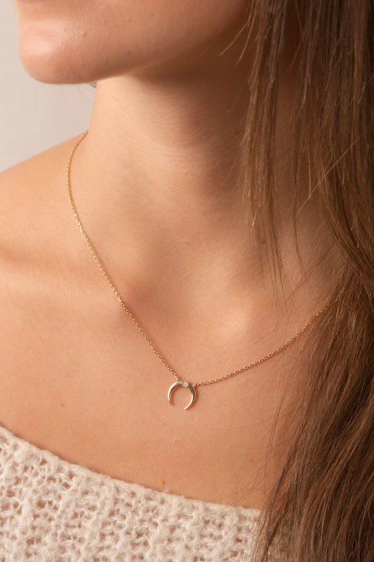 collier pendentif lune