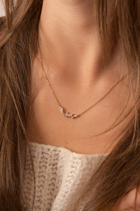 collier plaqué or zirconium