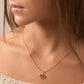 collier plaqué or avec pendentif double coeur