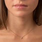 collier plaqué or avec oxyde de zirconium