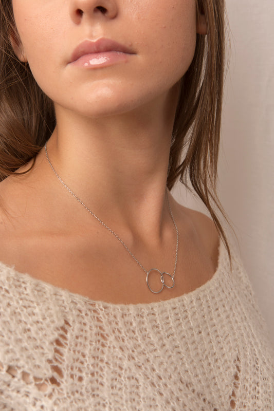 collier argent pendentif cercle