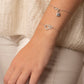 Bracelet en argent motif Double coeur 