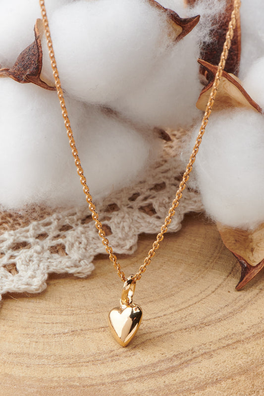 collier pendentif coeur bombé
