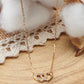 collier plaqué or double coeur