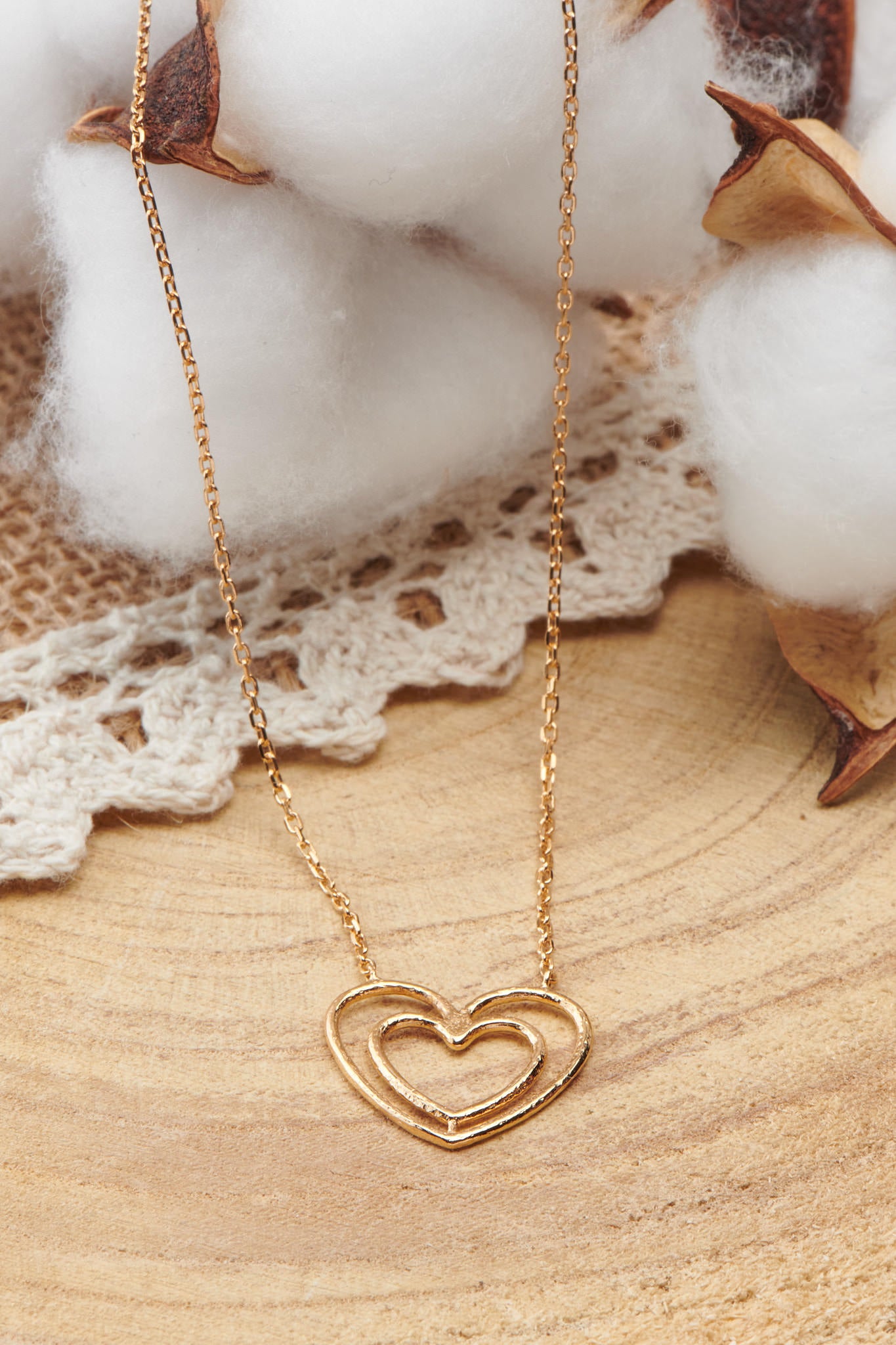 collier coeur ajouré