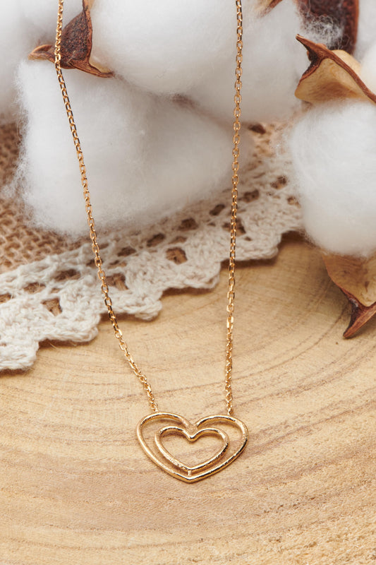 collier coeur ajouré