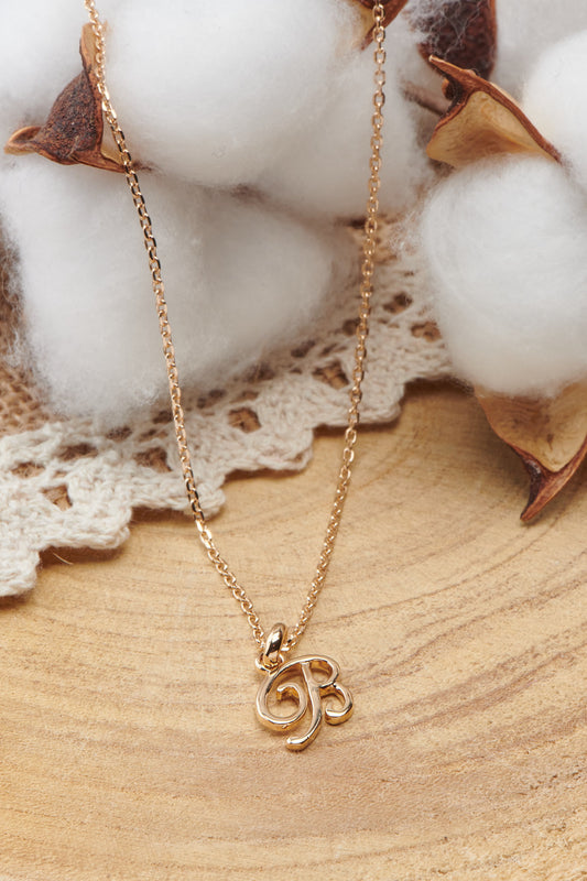 collier plaqué or lettre S
