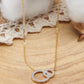 collier plaqué or avec 2 pendentifs ronds 