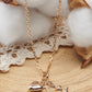 Collier en plaqué or pendentif coeur, croix, ancre marine