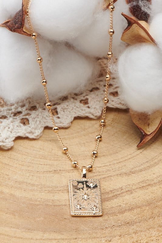 pendentif plaqué or carte tarot