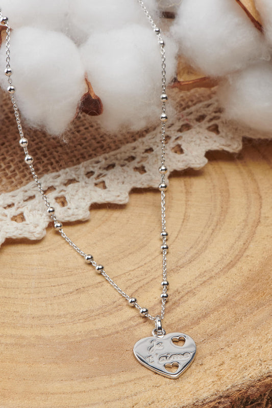 collier argent je t'aime