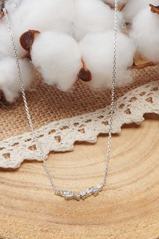 collier en argent forme ovale