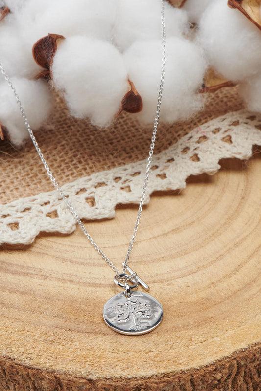 collier argent arbre 