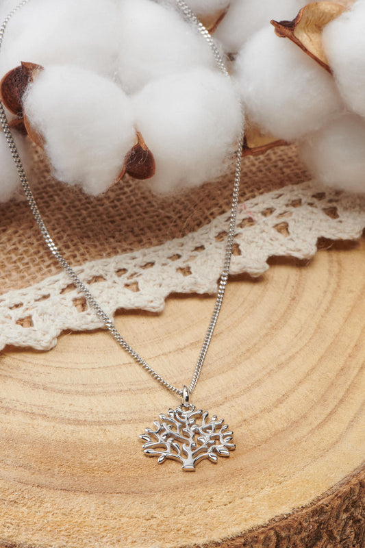 collier en argent pendentif arbre
