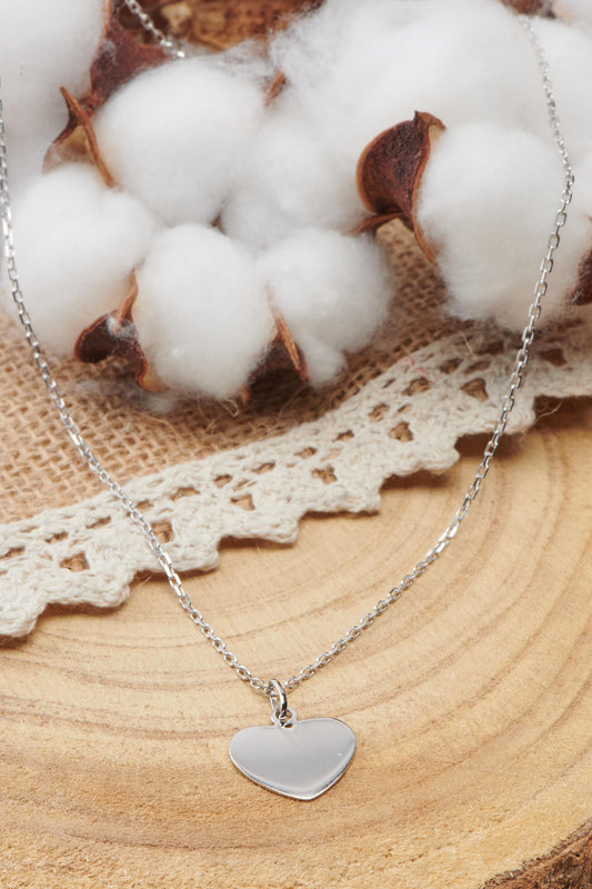 collier argent pendentif coeur