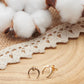 boucle d'oreille plaqué or motif lune