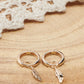 boucle d'oreilles en plaqué or avec pendentif plume