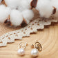 boucles pendantes avec perle de culture