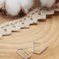boucles en argent rectangulaire