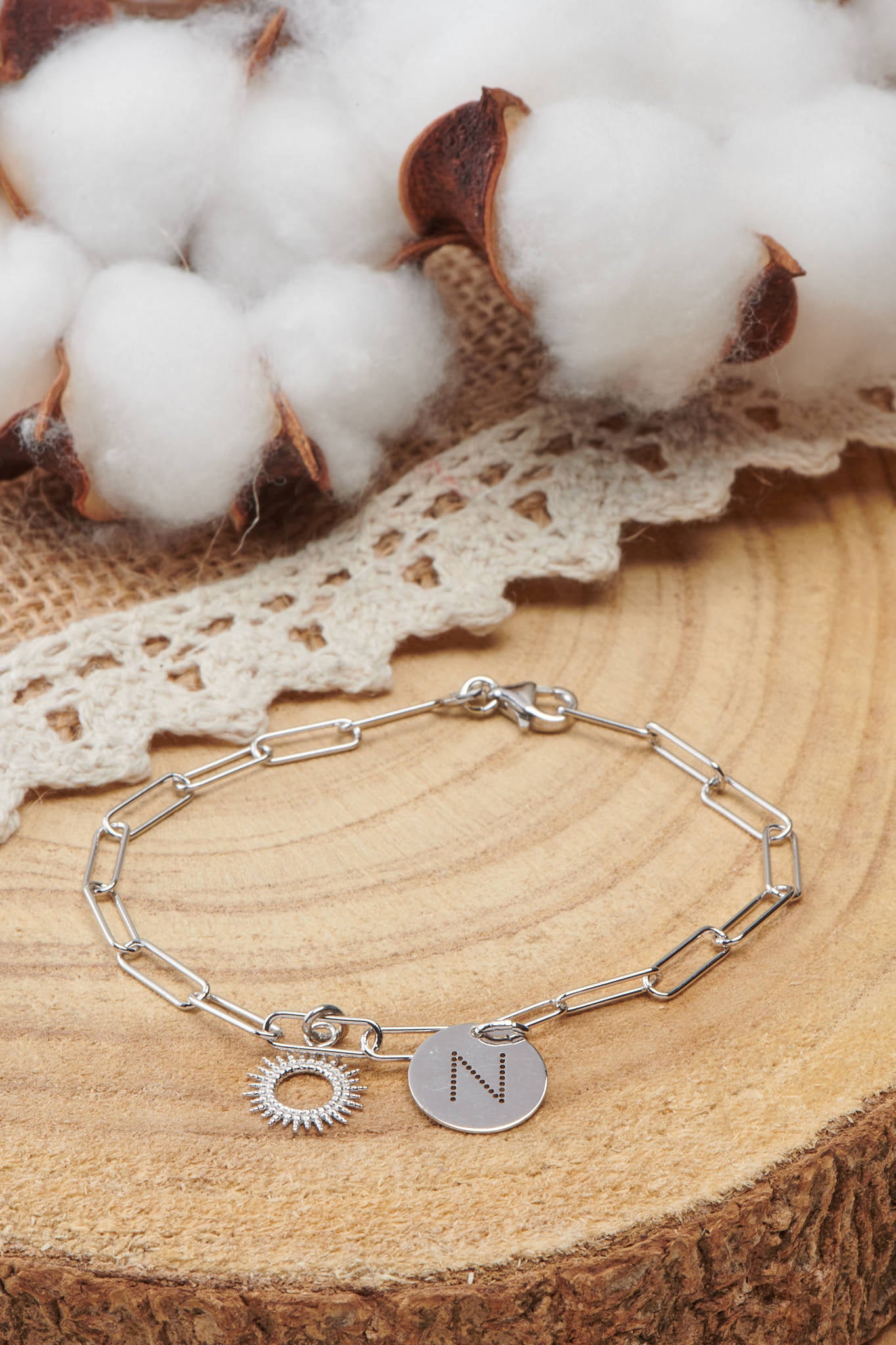 Bracelet en argent personnalisé