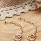 boucle d'oreilles pendantes plaqué or avec cercles