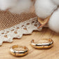 boucles d'oreilles créoles en plaqué or 18 carats 3 microns
