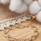 Bracelet en plaqué or Maille ovale