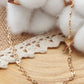 Collier en plaqué or Maille grain de café