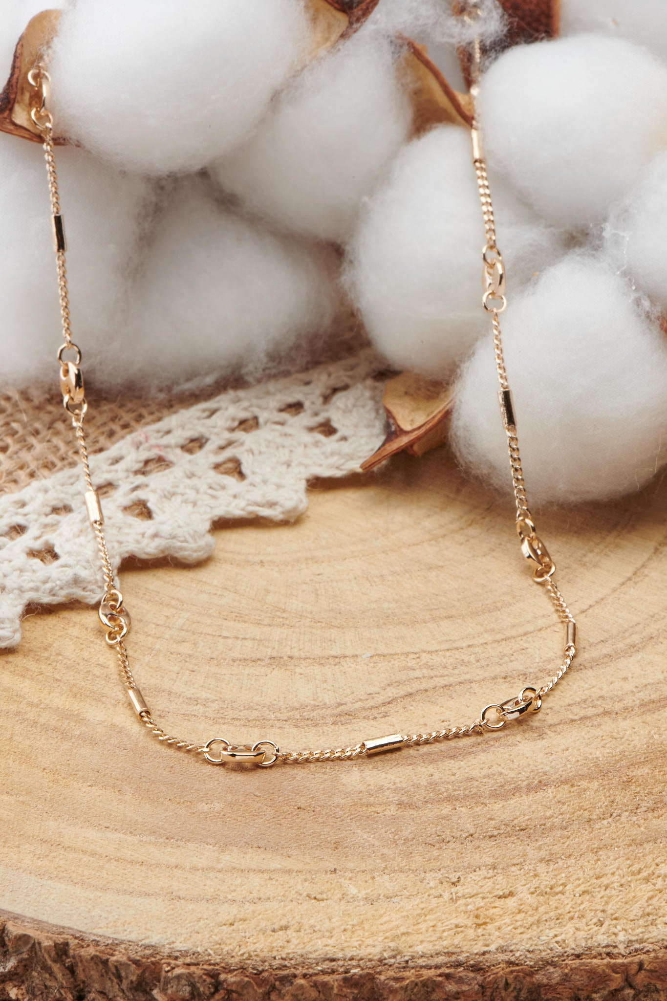 collier maille grain de café