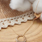 collier plaqué or motif oval