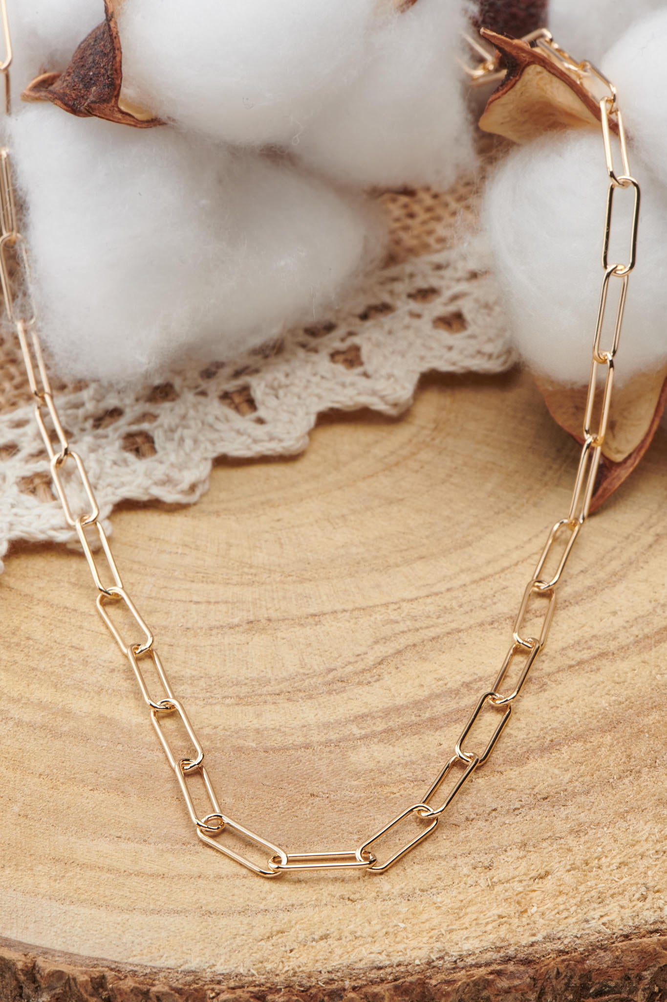 collier maille allongée